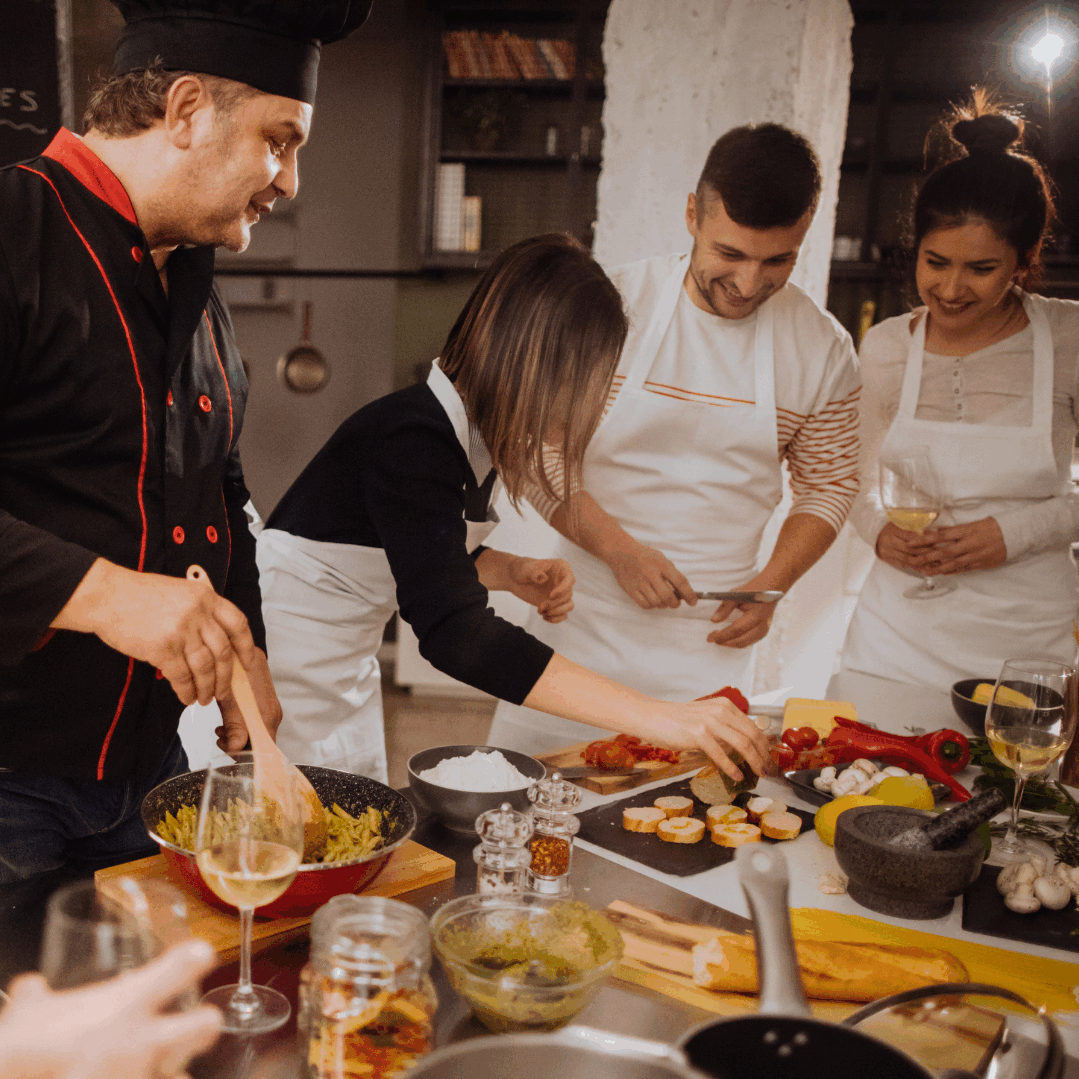 cooking class at the winery